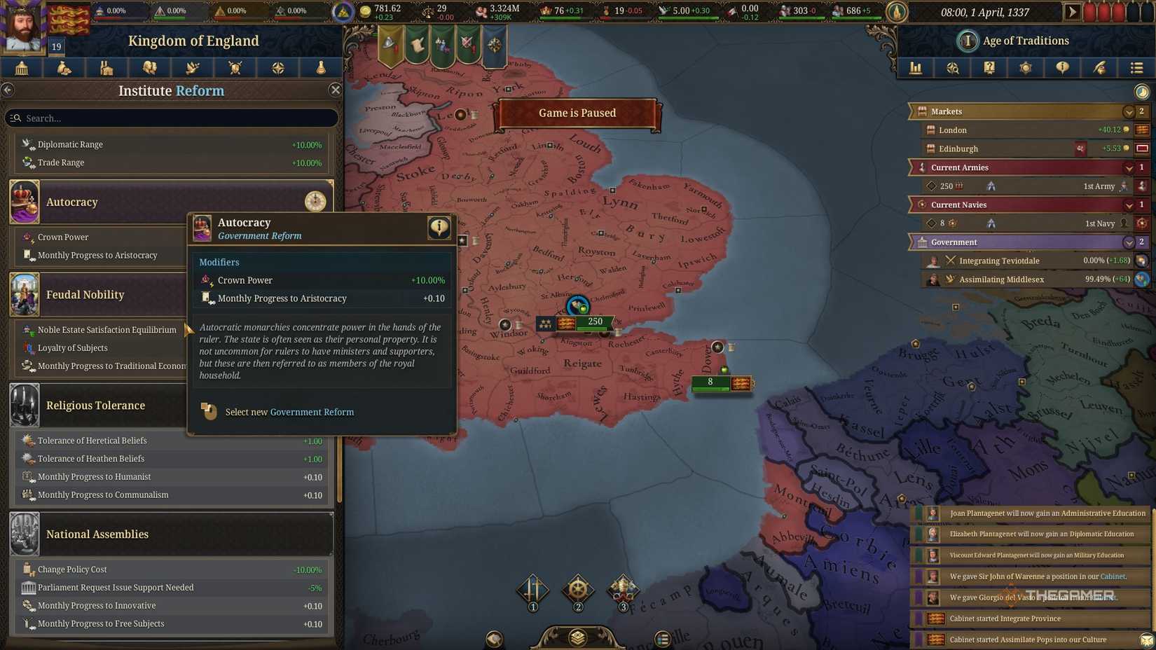 Eu5 Gui Ways To Improve Your Crown Power In Europa Universalis 5