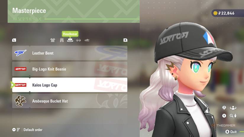 Kalos Logo Cap at Masterpiece in Pokemon Legends: Z-A.