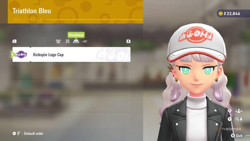 Kickspin Logo Cap at Triathlon Bleu in Pokemon Legends: Z-A.