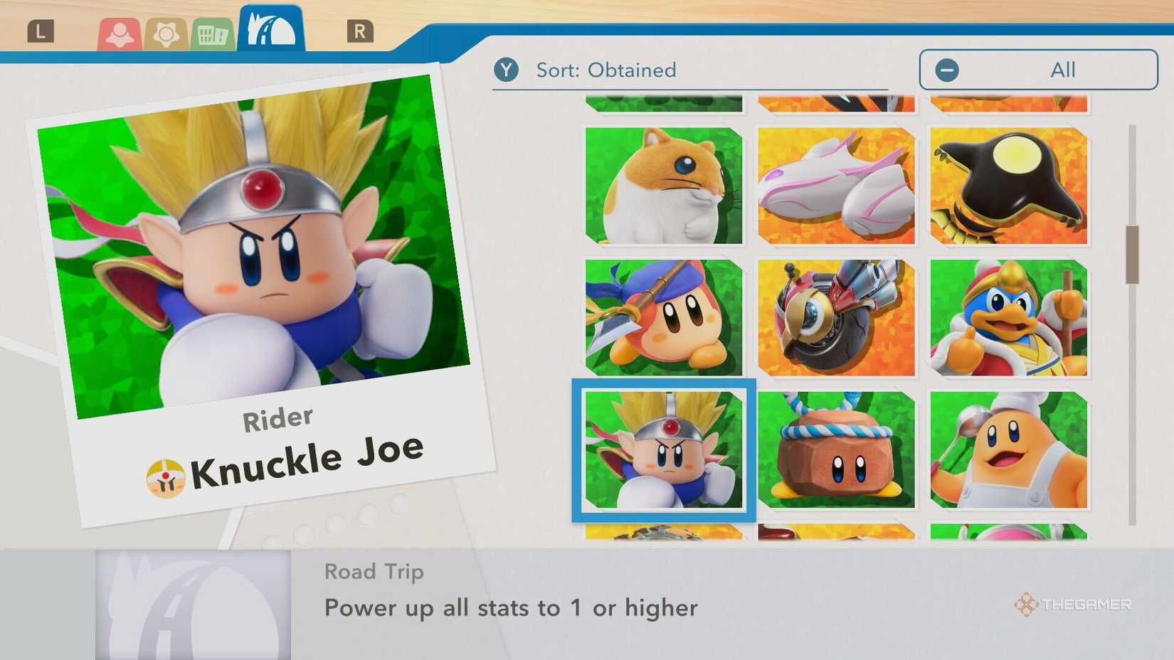 باز کردن قفل Knuckle Joe در Kirby Air Riders.