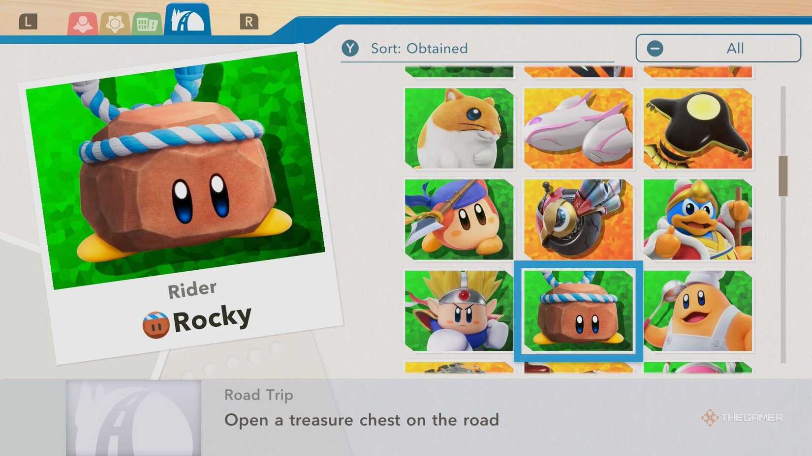 باز کردن قفل Rocky در Kirby Air Riders.