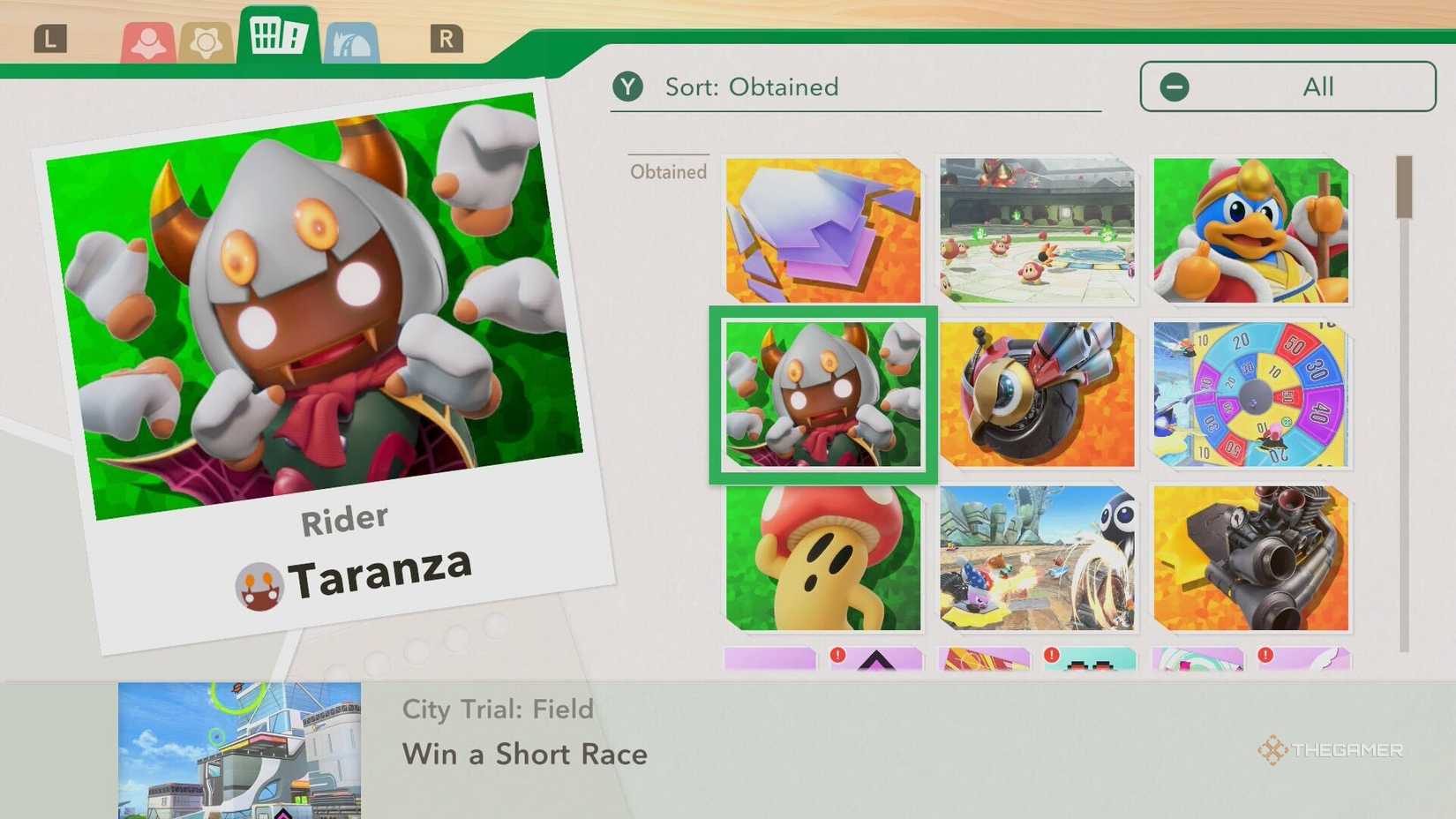 باز کردن قفل Taranza در Kirby Air Riders.