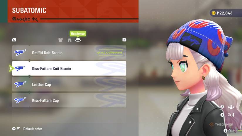 Kiss-Pattern Knit Beanie at SUBATOMIC in Pokemon Legends: Z-A.