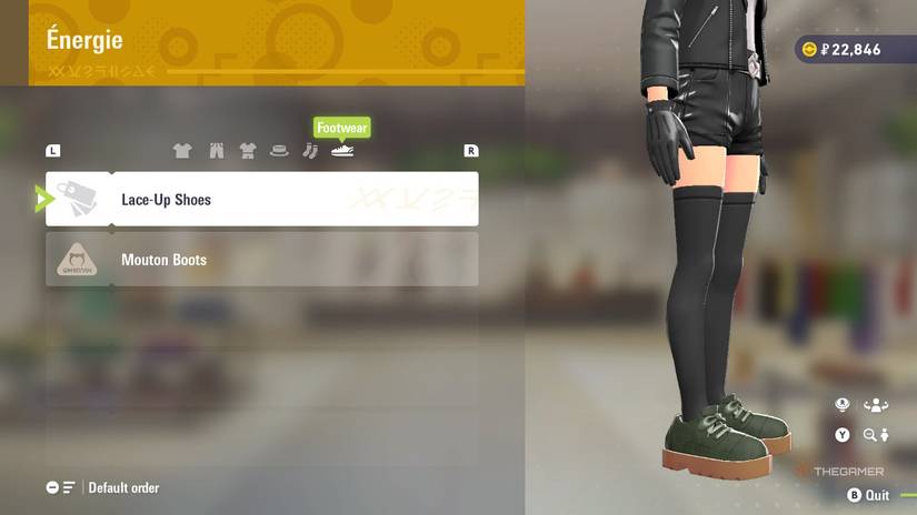 Lace up shoes at Energie in Pokemon Legends: Z-A.