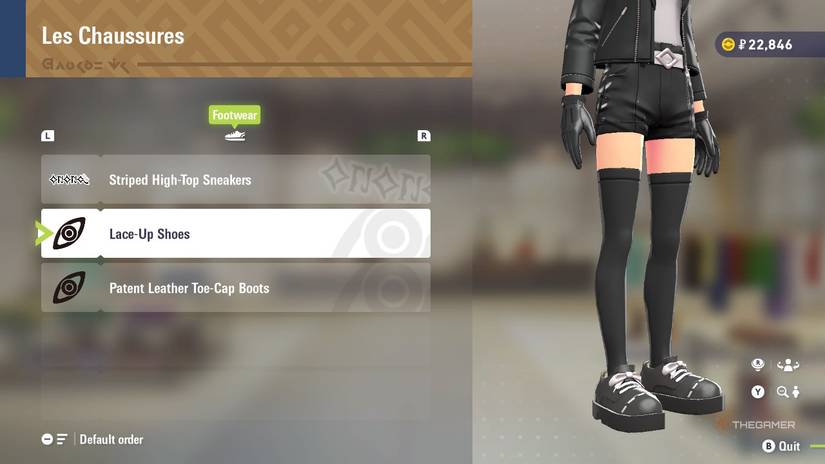 Lace-Up Shoes at Les Chaussures in Pokemon Legends Z-A.