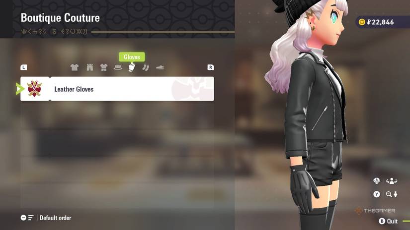 Leather Gloves at Boutique Couture in Pokemon Legends: Z-A.
