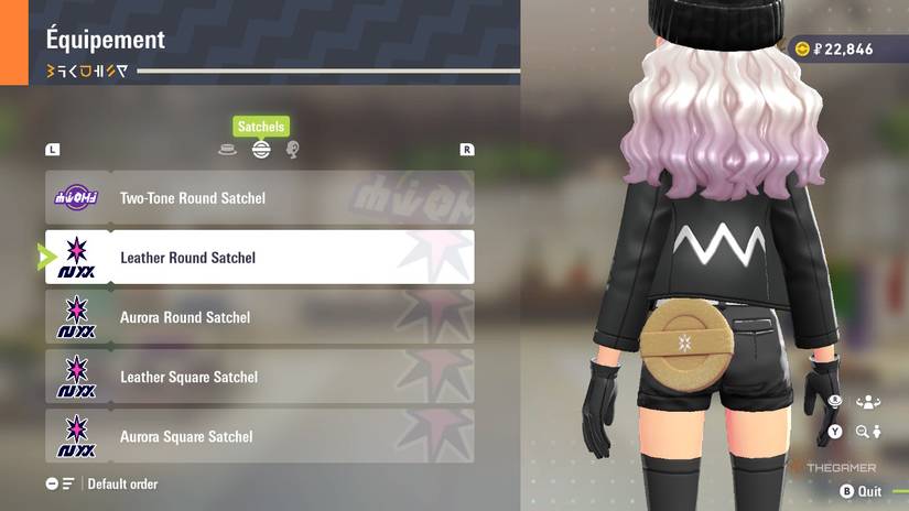 Leather Round Satchel at Equipement in Pokemon Legends: Z-A.