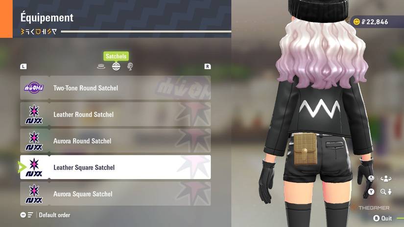 Leather Square Satchel at Equipement in Pokemon Legends: Z-A.