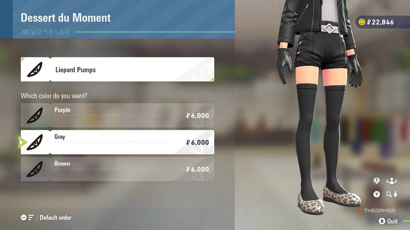 Lipard Pumps at Dessert du Moment in Pokemon Legends: Z-A.