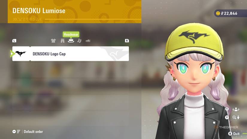 Logo Cap  at DENSOKU Lumiose in Pokemon Legends: Z-A.
