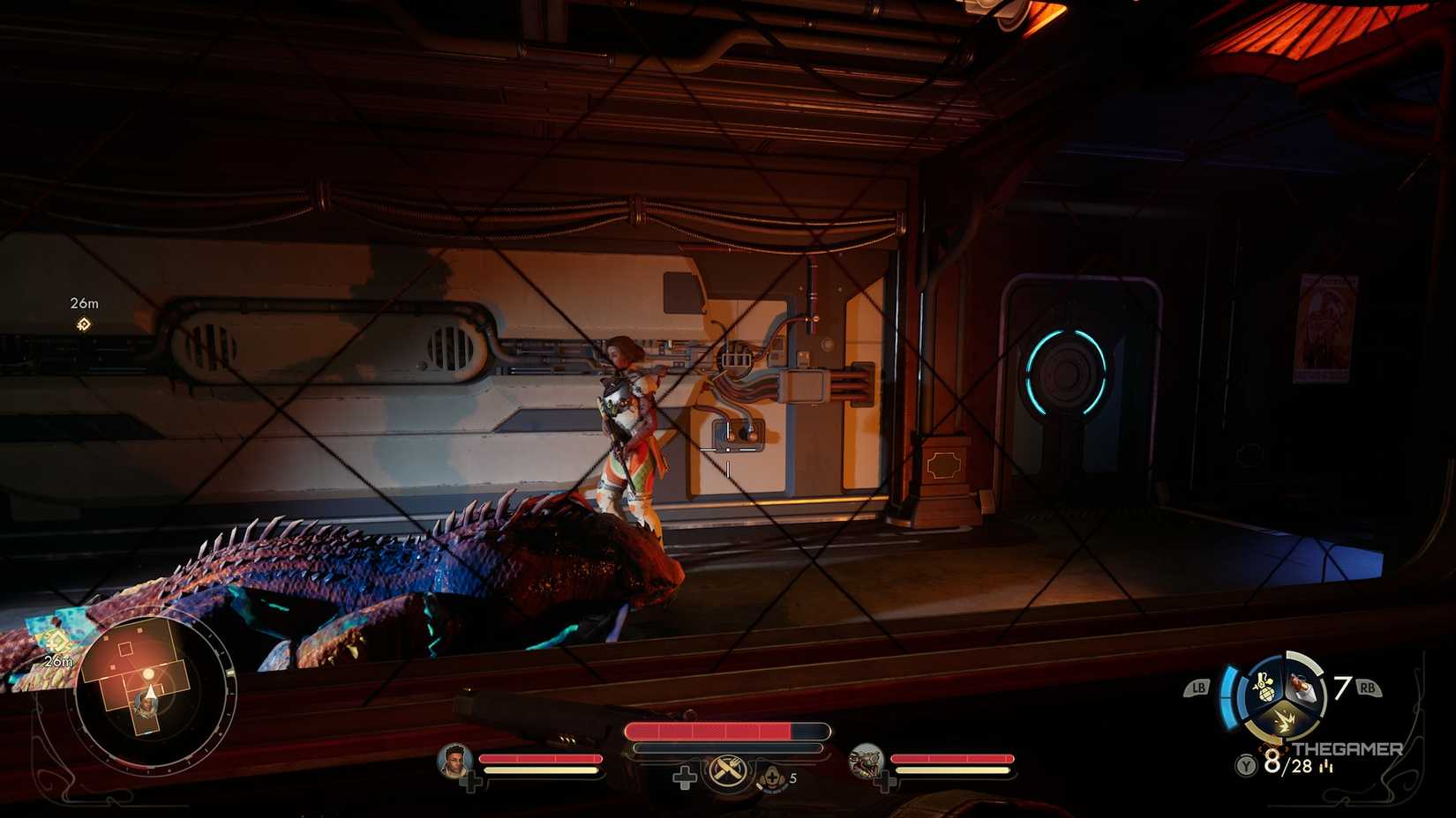 View of Inez through the window in The Outer Worlds 2.