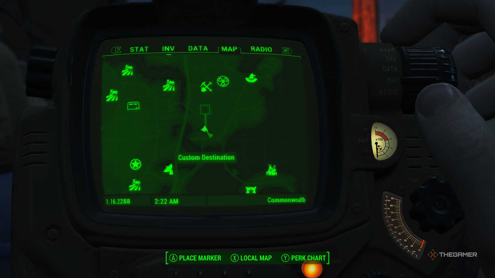 The location of Lynn Pier Parking in Fallout 4.