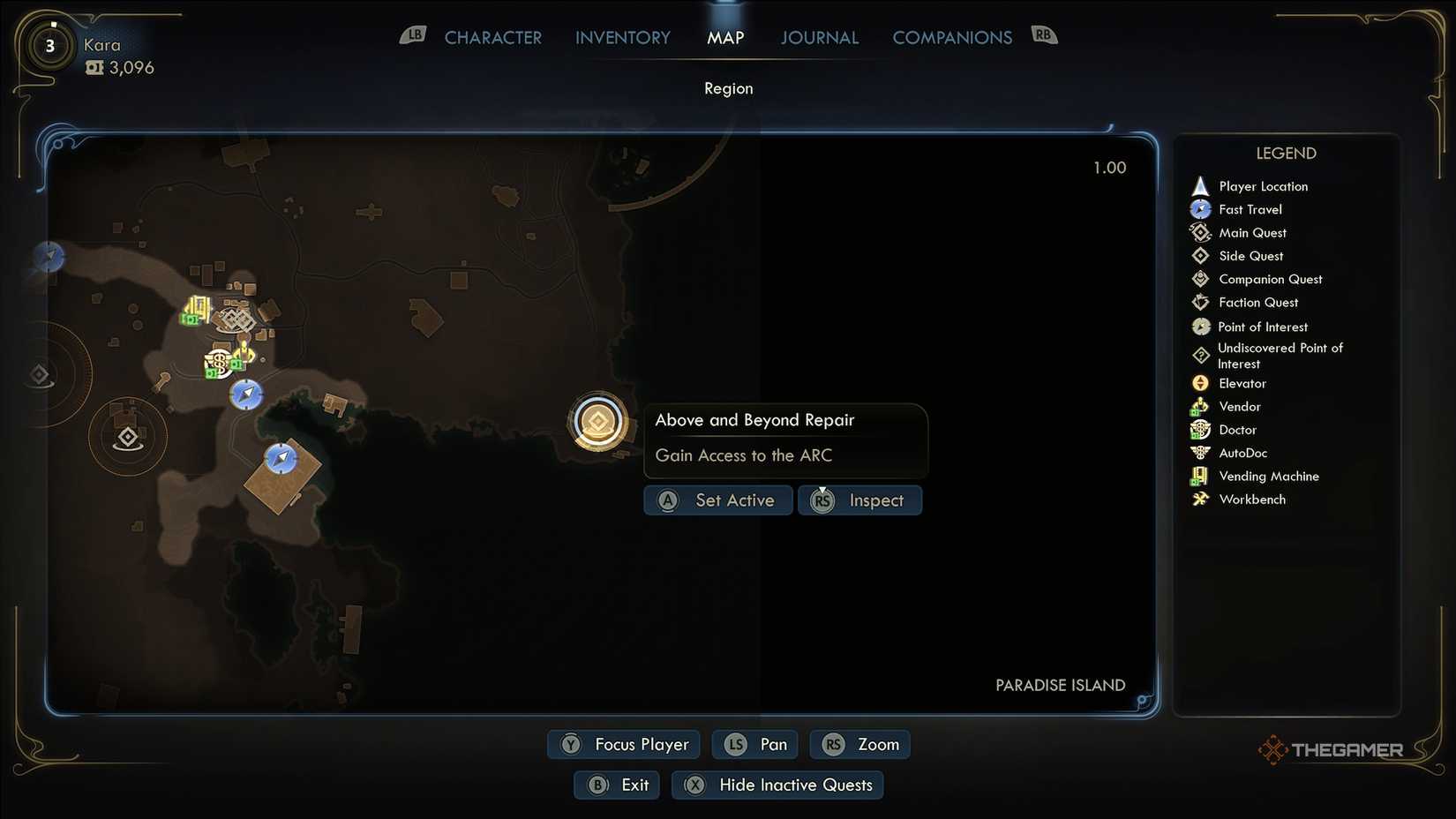 Automech Repair Center map location in The Outer Worlds 2.