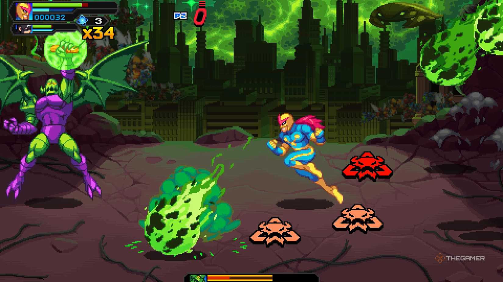 Annihilus shooting meteors in Marvel Cosmic Invasion.