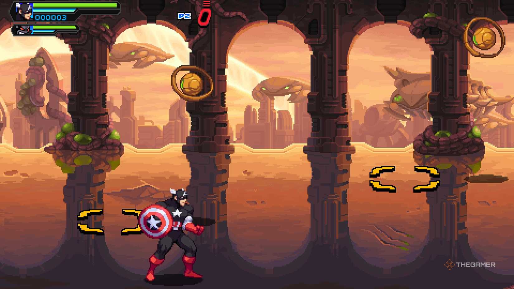 Some sensor drones in Marvel Cosmic Invasion's Kree level.