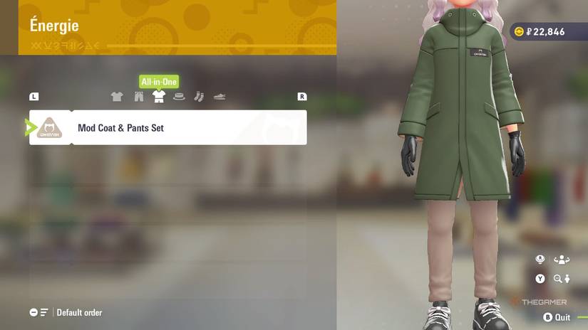 Mod Coat and Pants at Energie in Pokemon Legends: Z-A.