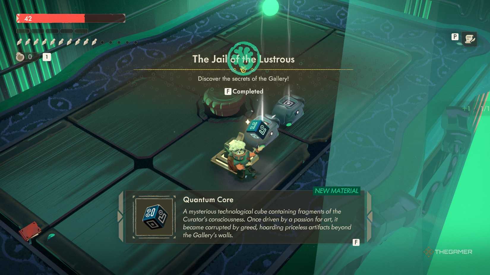 The player receives the Quantum Core in Moonlighter 2.