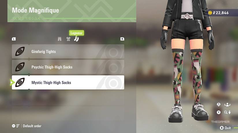 Mystic Thigh-High Socks at Mode Magnifique in Pokemon Legends: Z-A.