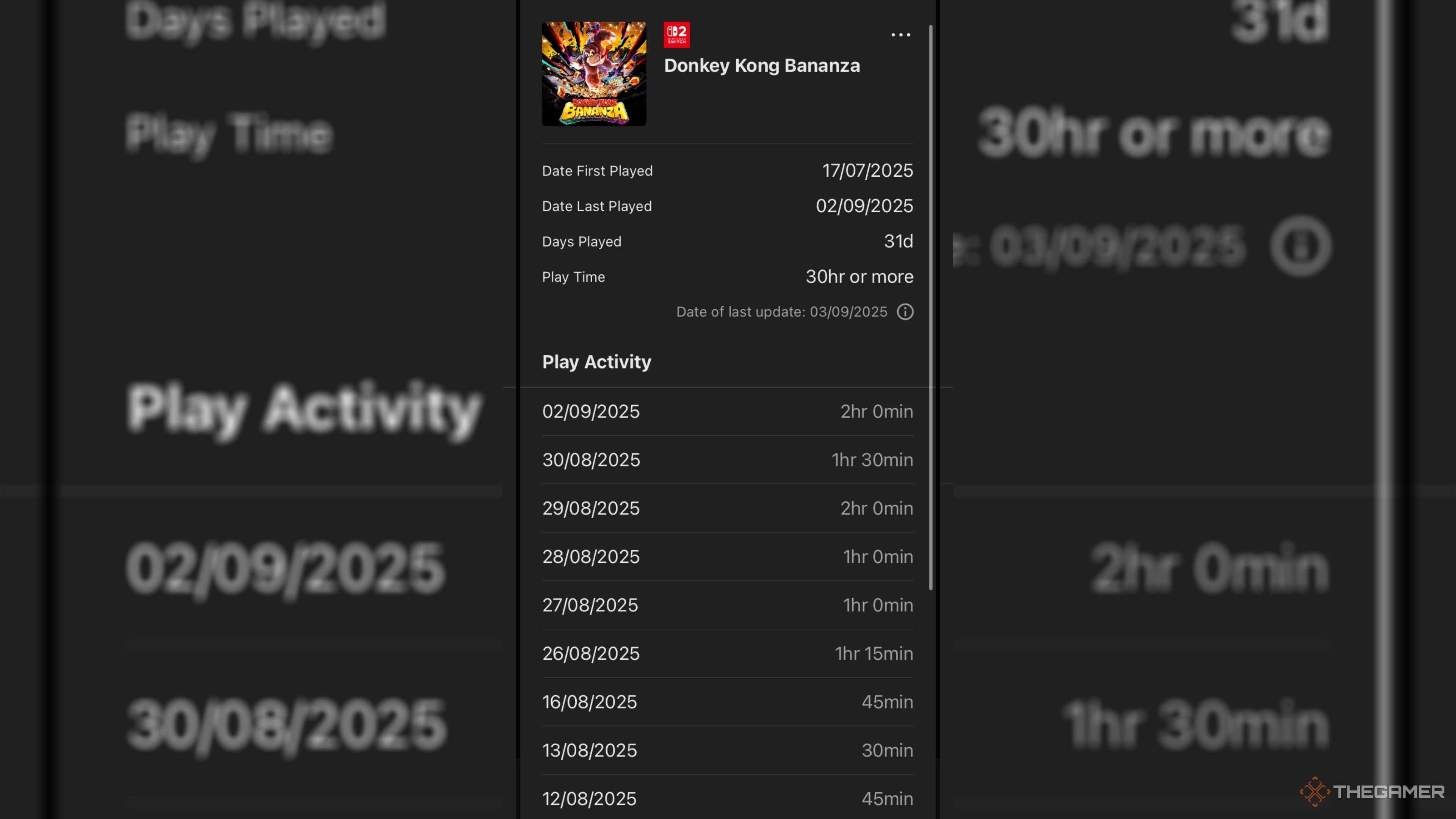 Interface do aplicativo Nintendo Store mostrando detalhes de um jogo.