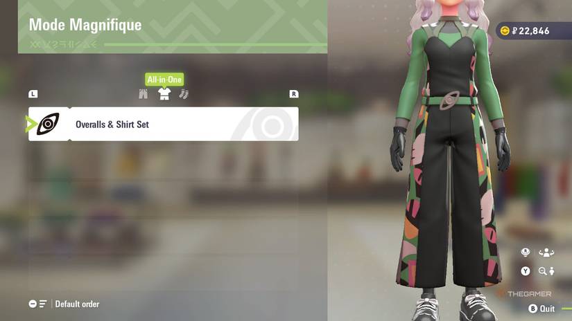 Overalls and Shirt Set  at Mode Magnifique in Pokemon Legends: Z-A.