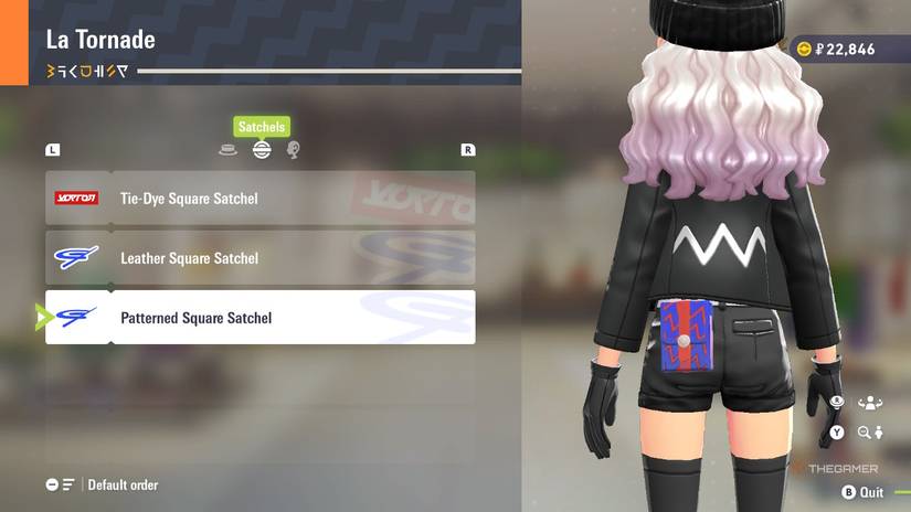 Patterned Square satchel at La Tornade in Pokemon Legends: Z-A.