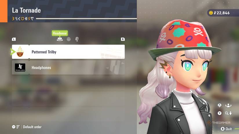 Patterned Trilby at La Tornade in Pokemon Legends: Z-A.