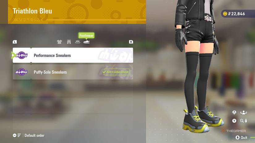 Performance Sneakers at Triathlon Bleu in Pokemon Legends: Z-A.