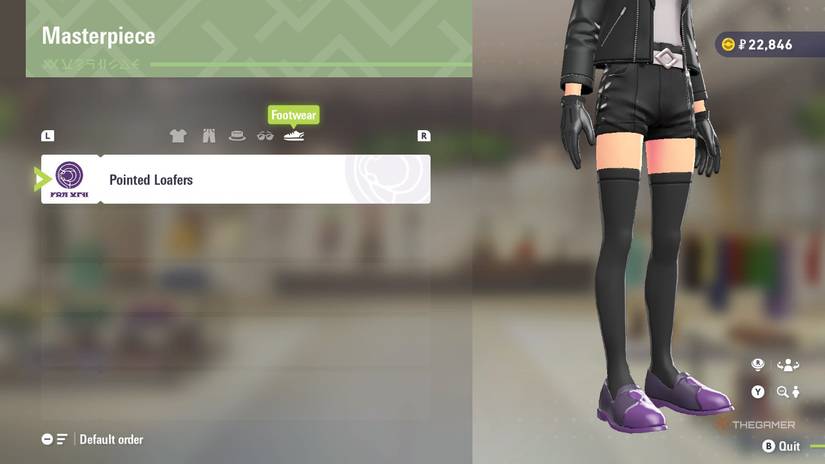 Pointed Loafers at Masterpiece in Pokemon Legends: Z-A.