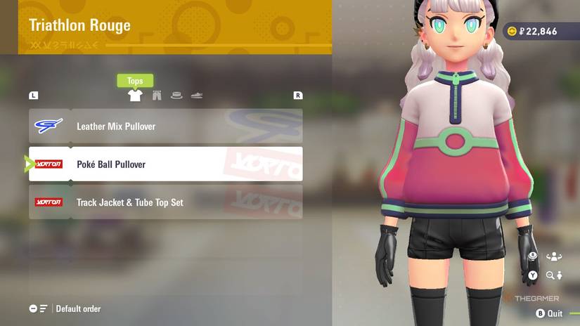 Poke Ball Pullover at Triathlon Rouge in Pokemon Legends: Z-A.