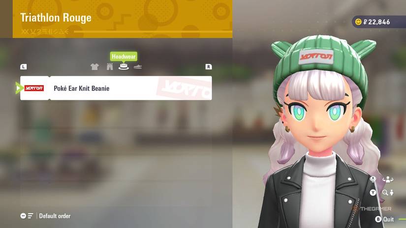 Poke Ear Knit Beanie at Triathlon Rouge in Pokemon Legends: Z-A.