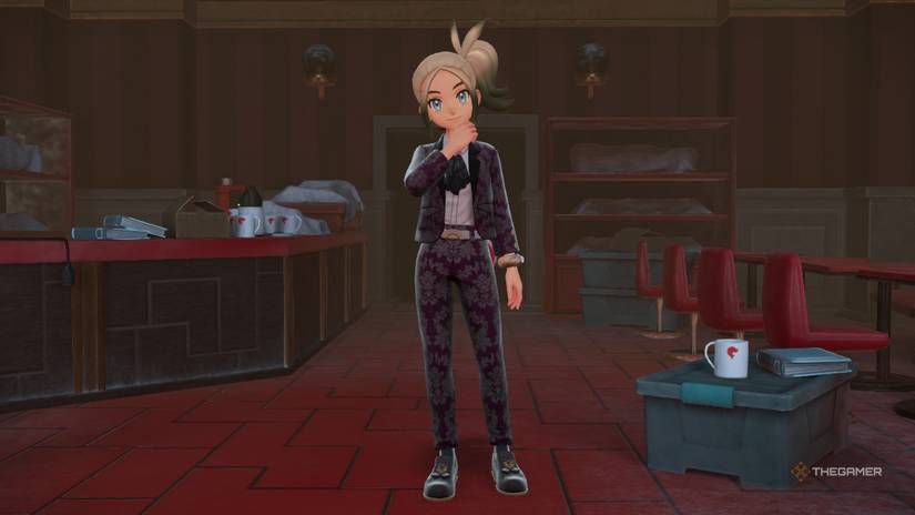 The main character looks confused outside Lysandre Labs in Pokemon Legends: ZA.