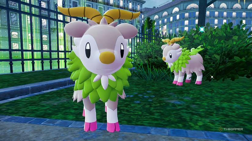 Two shiny Skiddo in Pokemon Legends: Z-A.