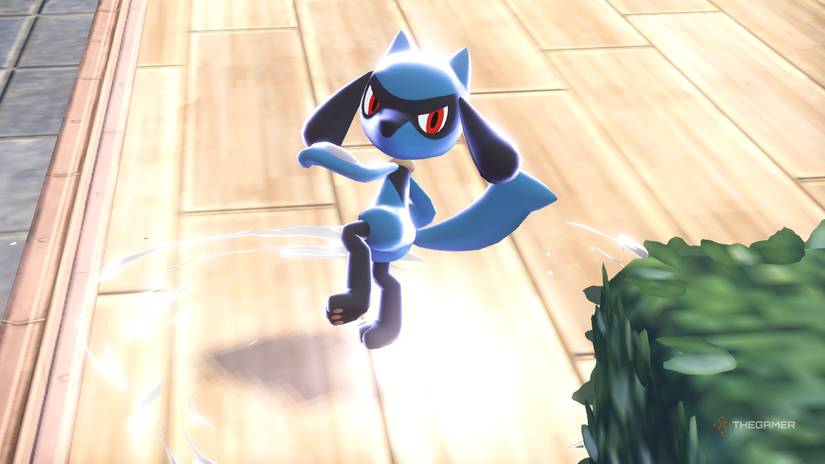 Riolu about to kick in Pokemon Legends: Z-A.
