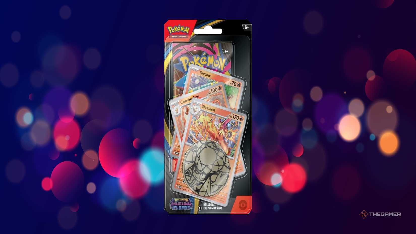 Phantasmal Flames Products: Premium checklane blisters from the Pokemon TCG.
