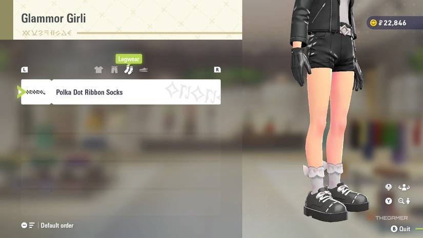 Polka Dot Ribbon Socks at Glammor Girli in Pokemon Legends: Z-A.