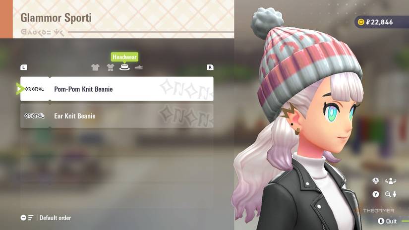 Pom-Pom Knit Beanie at Glammor Sporti in Pokemon Legends: Z-A.
