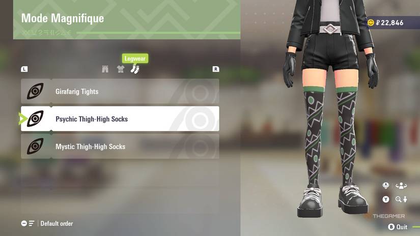 Psychic Thigh-High Socks  at Mode Magnifique in Pokemon Legends: Z-A.