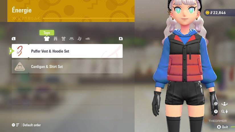 Puffer Vest and Hoodie at Energie in Pokemon Legends: Z-A.