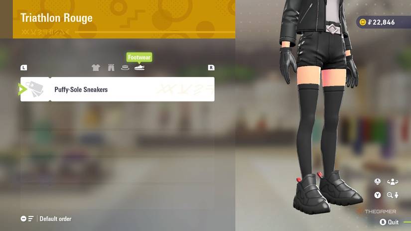 Puffy-Sole Sneakers at Triathlon Rouge in Pokemon Legends: Z-A.