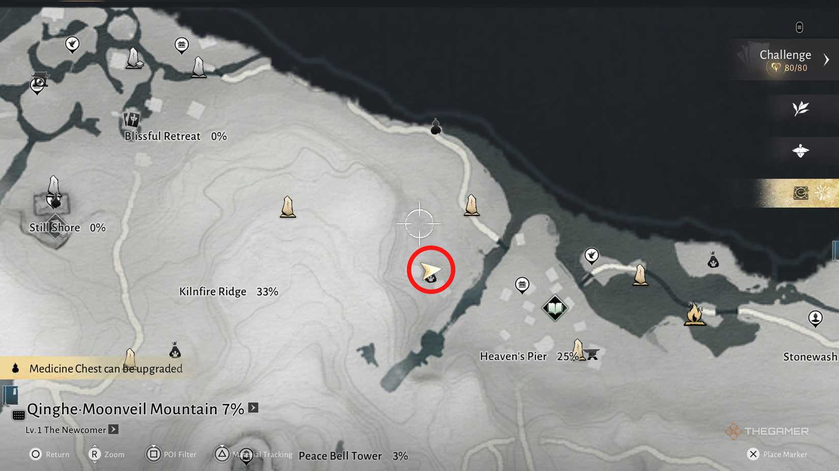 Puzzle near the fire in Where Winds Meet.