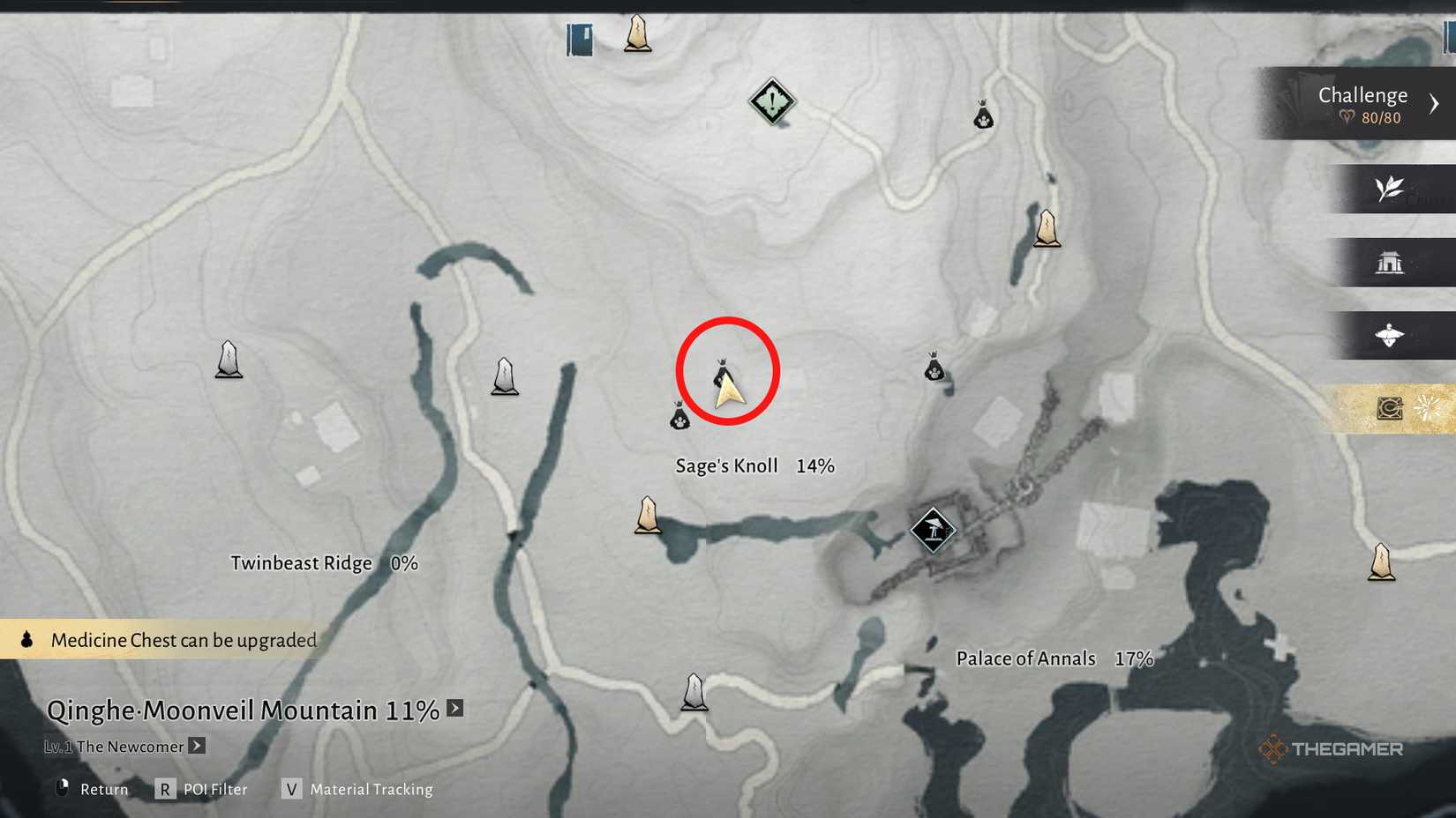 Puzzle near sage's hill in Where Winds Meet.