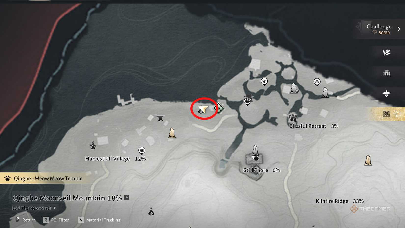 Puzzle near quiet beach in Where Winds Meet.