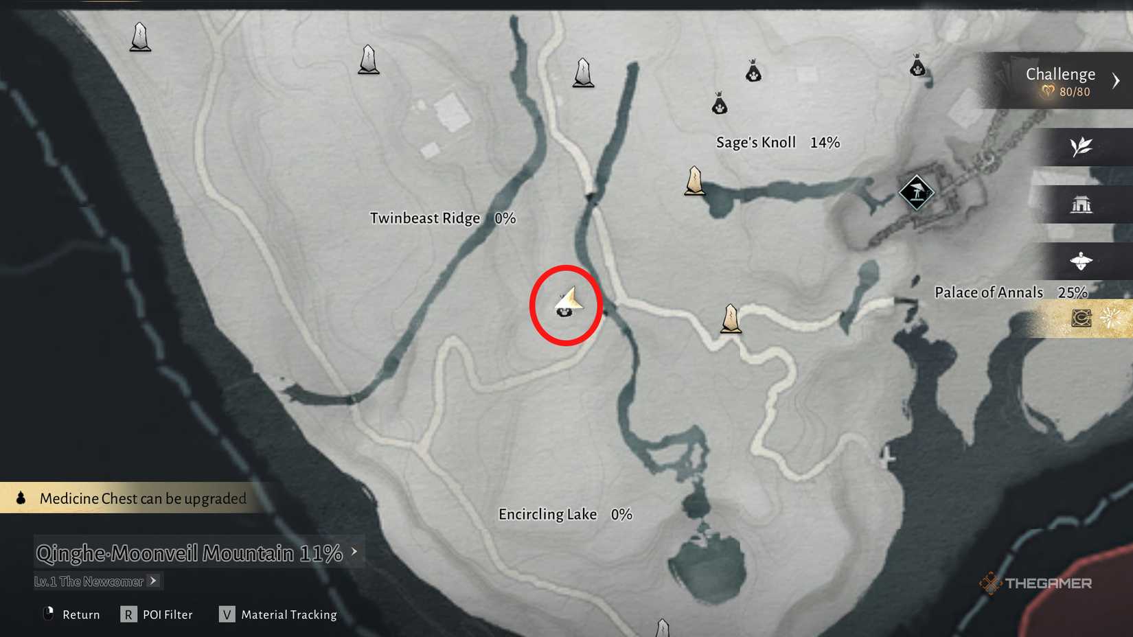 Puzzle near twin beast ridge in Where Winds Meet.