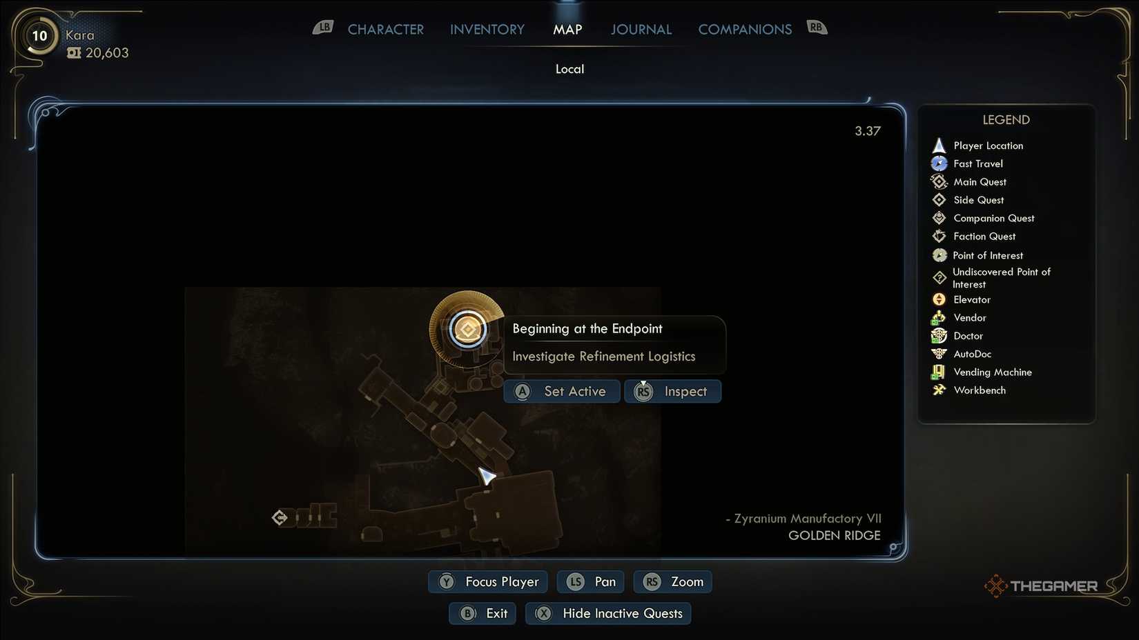 Refinement Logistics The Outer Worlds 2 map location.
