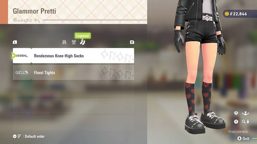 Rendezvous Knee-High Socks  at Glammor Pretti in Pokemon Legends: Z-A.