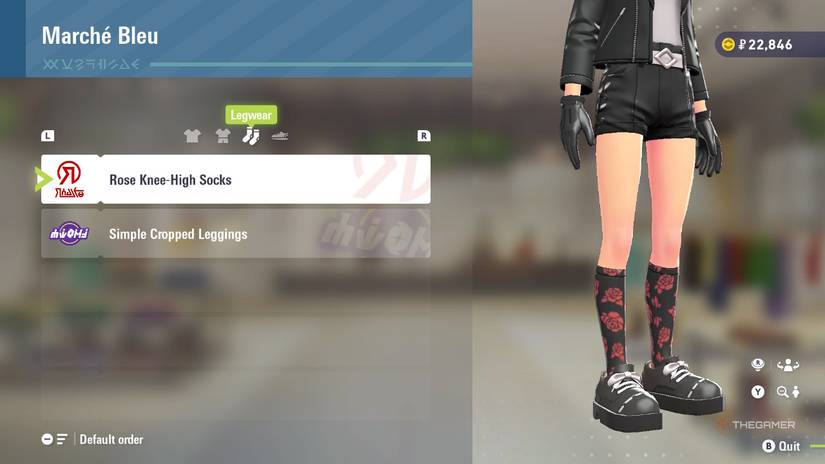 Rose Knee-High Socks at Marche Bleu in Pokemon Legends: Z-A.