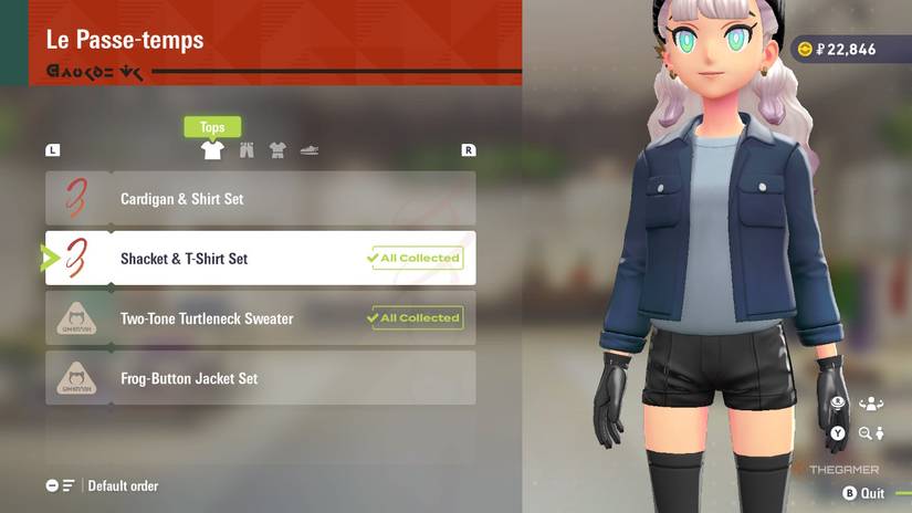 Shacket at Le Passe Temps in Pokemon Legends Z-A.