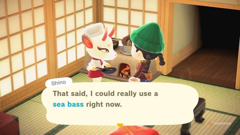 Shino requests a sea wolf for Turkey Day in Animal Crossing New Horizons.