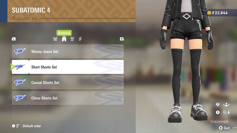 Short Shorts set at SUBATOMIC 4 In Pokemon Legends: Z-A.