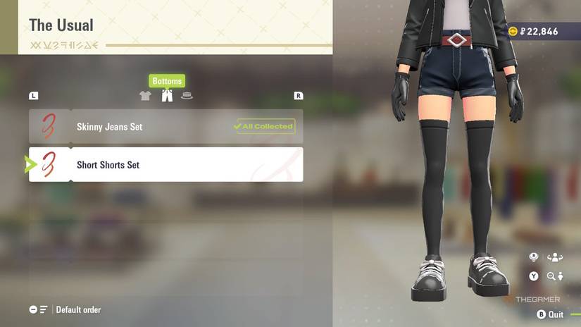 Short Shorts Set at The Usual in Pokemon Legends Z-A.